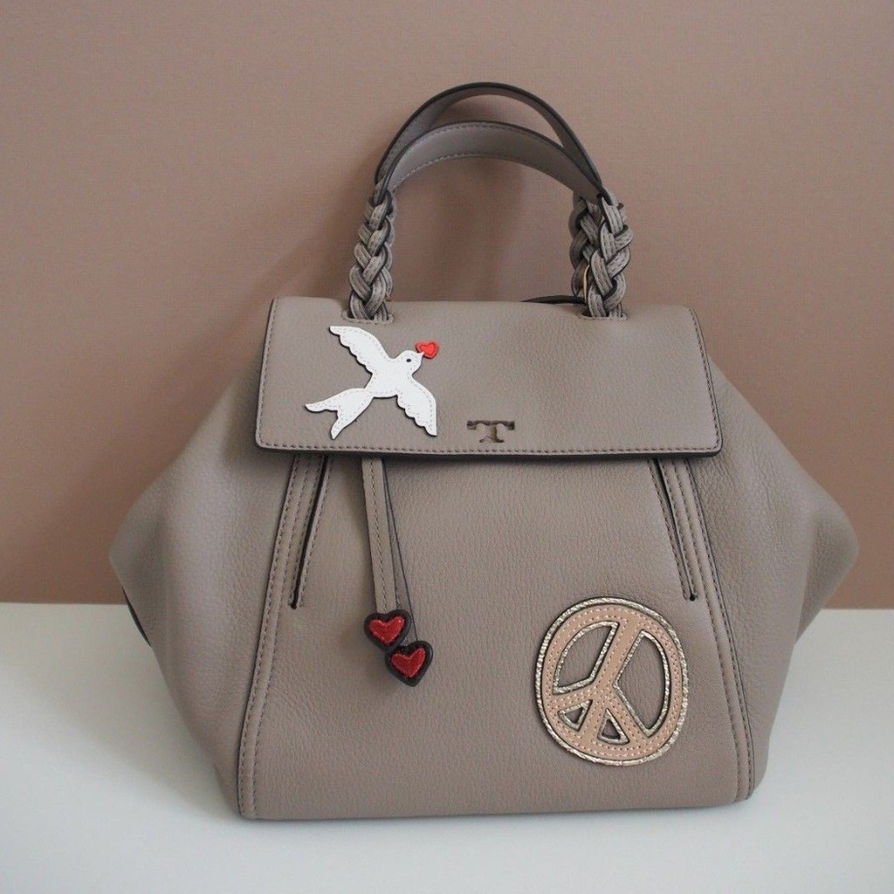 Tory Burch Peace Embellished Satchel / Cross Body